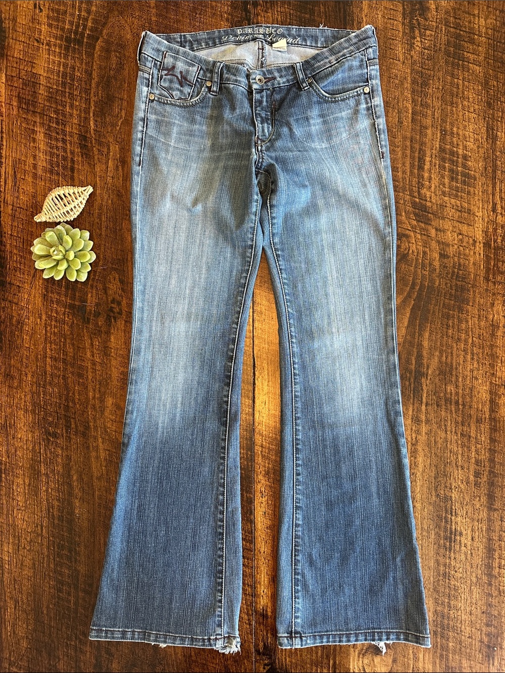 Parasuco | Y2K Denim Legend Flare Jeans Blue Medium Wash Low Waist, Size 30